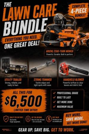 Ariens Zero Turn 4 Piece Lawn Care Bundle